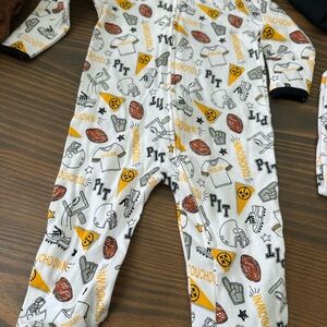 Pittsburgh Steelers one piece sleeper with hat